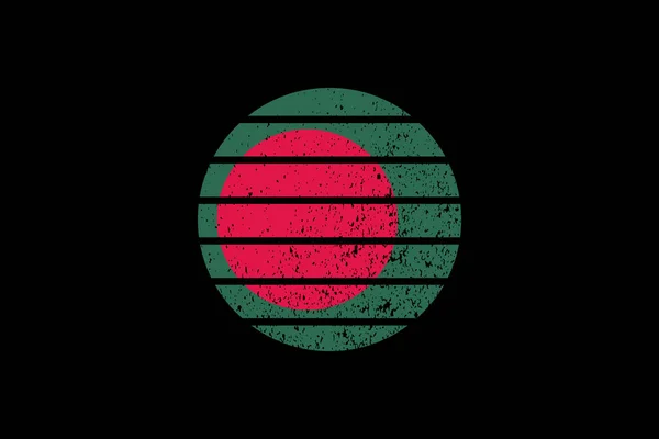 Bandera Grunge Style Del Bangladesh Utilizará Gráficos Camiseta Impresión Póster — Vector de stock