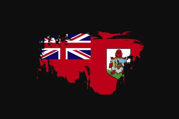 Bandeira Grunge Style Das Bermudas Será Usado Gráficos Shirt Impressão — Vetor de Stock
