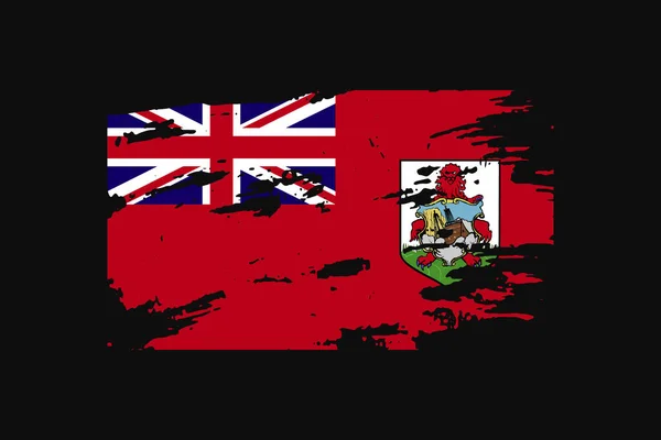 버뮤다 Bermuda 깃발을 흔들었다 티셔츠 그래픽 포스터 백그라운드 사용됩니다 — 스톡 벡터