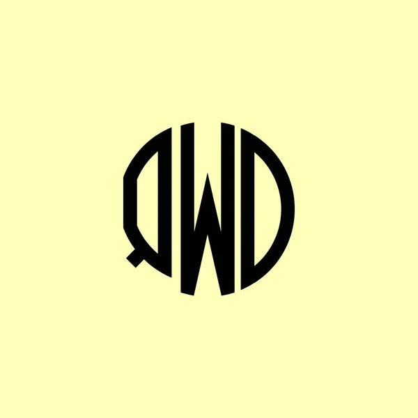 Logo Qwd Zakulacených Počátečních Písmen Creative Bude Vhodné Pro Kterou — Stockový vektor