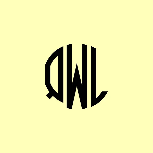 Creative Zaoblené Počáteční Písmena Qwl Logo Bude Vhodné Pro Kterou — Stockový vektor