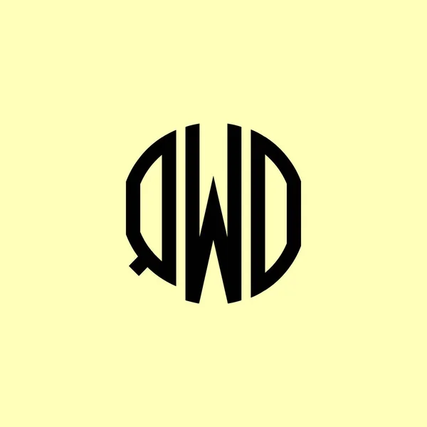 Creative Zaoblené Počáteční Písmena Qwo Logo Bude Vhodné Pro Kterou — Stockový vektor