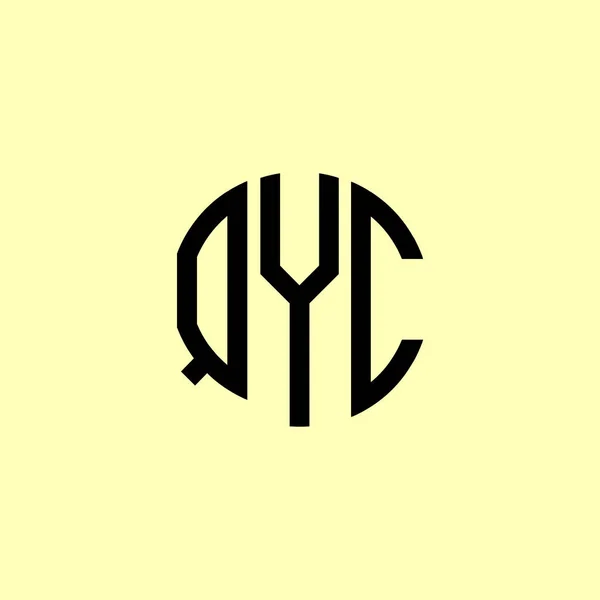 Creative Zaoblené Počáteční Písmena Qyc Logo Bude Vhodné Pro Kterou — Stockový vektor