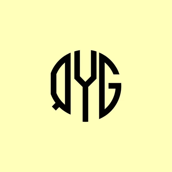 Creative Zaoblené Počáteční Písmena Qyg Logo Bude Vhodné Pro Kterou — Stockový vektor