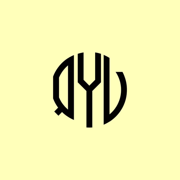 Creative Zaoblené Počáteční Písmena Qyv Logo Bude Vhodné Pro Kterou — Stockový vektor