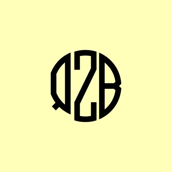 创用四舍五入的初始字母Qzb标志 这将是合适的哪家公司或品牌开始这些初始的 — 图库矢量图片
