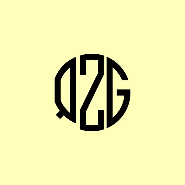 创用大写字母Qzg标志 这将是合适的哪家公司或品牌开始这些初始的 — 图库矢量图片