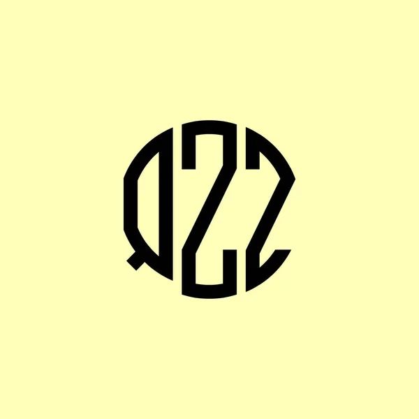 Creative Στρογγυλεμένα Αρχικά Γράμματα Λογότυπο Qzz Είναι Κατάλληλο Για Ποια — Διανυσματικό Αρχείο