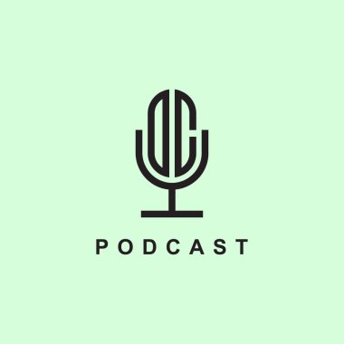 Podcast ya da Müzik için Yaratıcı İlk Harfler OC Logosu. Bu başlangıç için hangi şirket veya markanın adı uygun olacaktır.