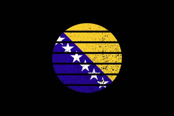 Grunge Style Flagga Bosnien Och Hercegovina Det Kommer Att Användas — Stock vektor