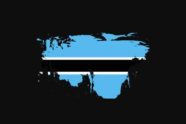 Grunge Style Flag Botswana Bude Použita Grafika Tisk Plakát Pozadí — Stockový vektor