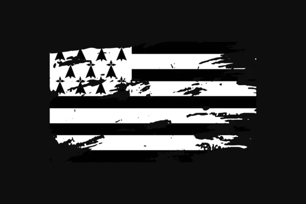 Grunge Style Drapeau Bretagne Sera Utilisé Graphiques Shirt Impression Affiche — Image vectorielle