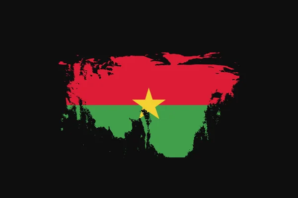 Bandeira Estilo Grunge Burkina Faso Será Usado Gráficos Shirt Impressão — Vetor de Stock