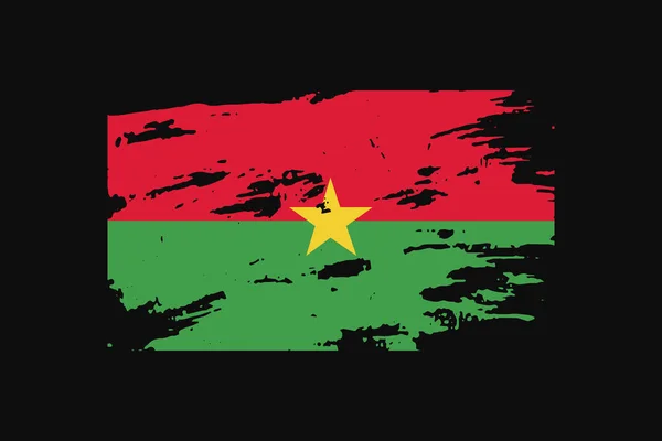 Гранж Стиль Флага Буркина Фасо Нем Будут Использованы Графика Футболок — стоковый вектор