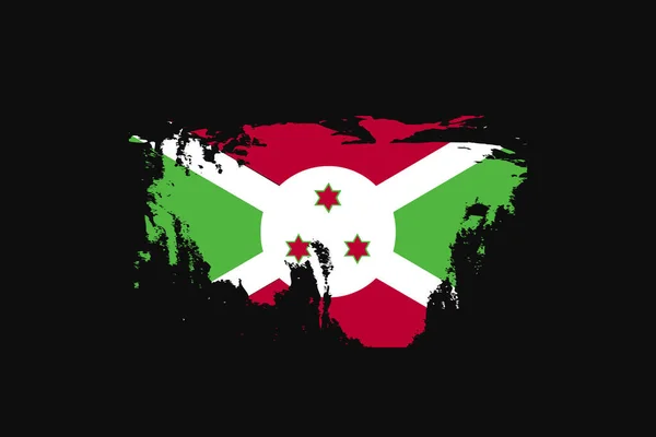Grunge Style Flag Burundi Він Буде Використовуватися Футболки Графіка Друк — стоковий вектор