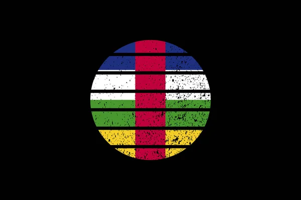 Grunge Style Drapeau République Centrafricaine Sera Utilisé Graphiques Shirt Impression — Image vectorielle