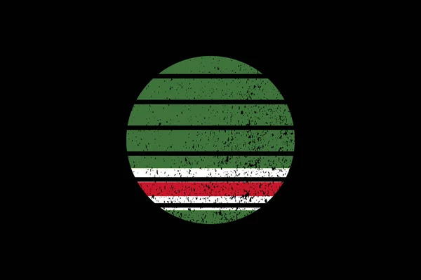 체첸어 공화국 Grunge Style Flag Chechen Republic Lchkeria 티셔츠 그래픽 — 스톡 벡터