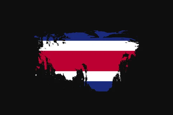 Grunge Style Vlag Van Costa Rica Het Zal Worden Gebruikt — Stockvector