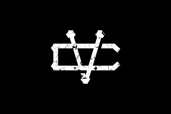 Vintage Inicial Letras Logo Este Logotipo Incorpora Creativamente Una Tipografía — Vector de stock