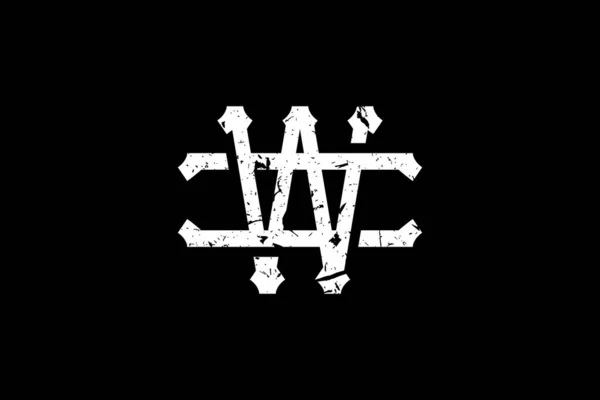 Vintage Initial Letters Logo Dit Logo Bevat Creatief Antiek Monogram — Stockvector