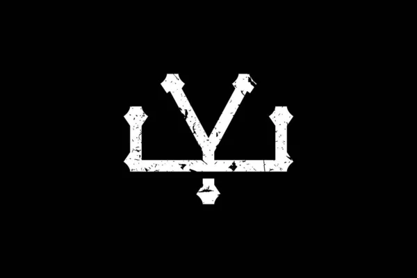 Vintage Inicial Letras Logo Este Logotipo Incorpora Creativamente Una Tipografía — Vector de stock