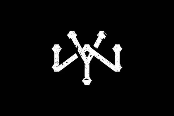 Yw标志的首字母 这个标志创造性地结合了古老的单字字体 它将适合皇家 精品店 Heraldic — 图库矢量图片