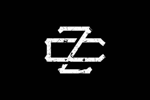 复古首字母Zc标志 这个标志创造性地结合了古老的单字字体 它将适合皇家 精品店 Heraldic — 图库矢量图片