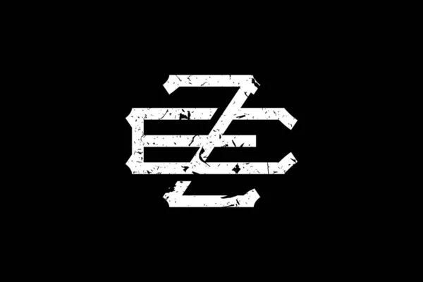 复古首字母Ze标志 这个标志创造性地结合了古老的单字字体 它将适合皇家 精品店 Heraldic — 图库矢量图片