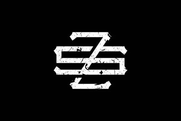 复古首字母Zs标志 这个标志创造性地结合了古老的单字字体 它将适合皇家 精品店 Heraldic — 图库矢量图片