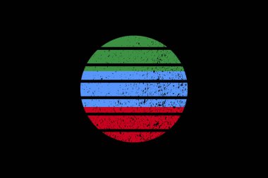 Dağıstan 'ın Grunge Style Bayrağı. Tişört grafikleri, baskısı, posteri ve arkaplanı kullanılacak.