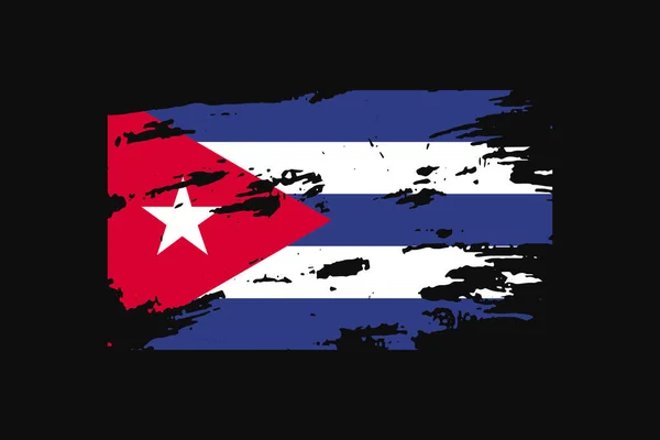 쿠바의 국기가게 양되어 티셔츠 그래픽 포스터 백그라운드 사용됩니다 — 스톡 벡터