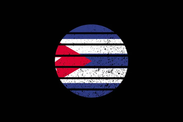쿠바의 국기가게 양되어 티셔츠 그래픽 포스터 백그라운드 사용됩니다 — 스톡 벡터