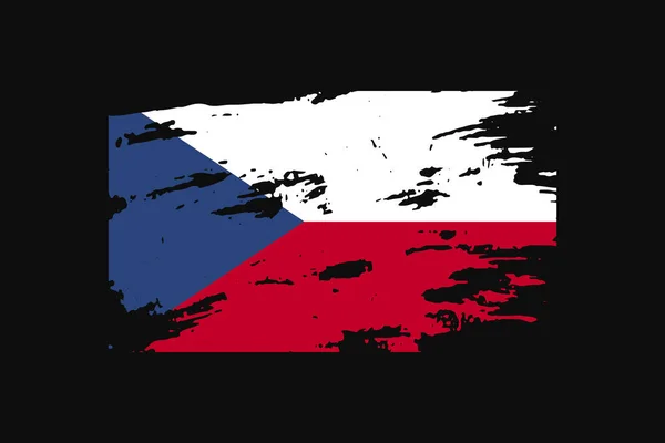 Grunge Style Bandeira República Checa Será Usado Gráficos Shirt Impressão —  Vetores de Stock