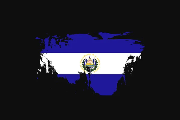 Гранж Стиль Флага Сальвадора Нем Будут Использованы Графика Футболок Принт — стоковый вектор