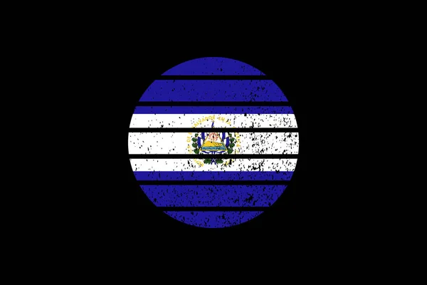 Bandera Grunge Style Del Salvador Utilizará Gráficos Camiseta Impresión Póster — Archivo Imágenes Vectoriales