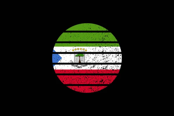 Drapeau Style Grunge Guinée Équatoriale Sera Utilisé Graphiques Shirt Impression — Image vectorielle