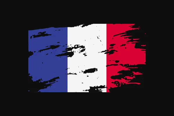 Bandera Grunge Style Francia Utilizará Gráficos Camiseta Impresión Póster Fondo — Archivo Imágenes Vectoriales