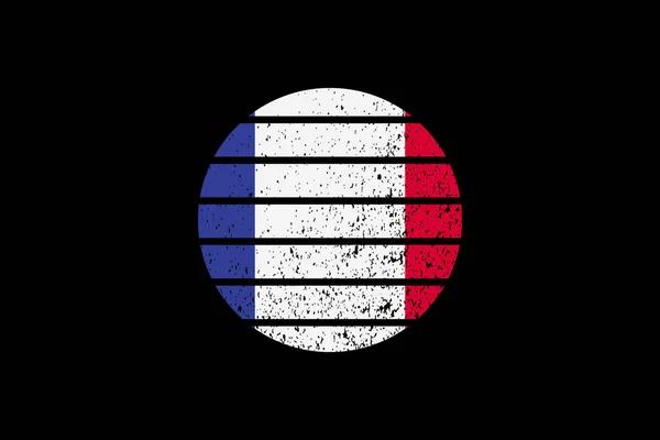 프랑스의 국기를 장식하고 티셔츠 그래픽 포스터 백그라운드 사용됩니다 — 스톡 벡터