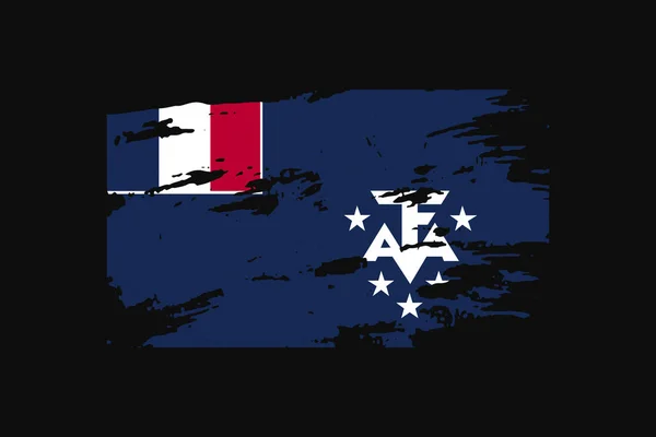 Grunge Style Flag French Southern Antarctic Lands Sera Utilisé Graphiques — Image vectorielle