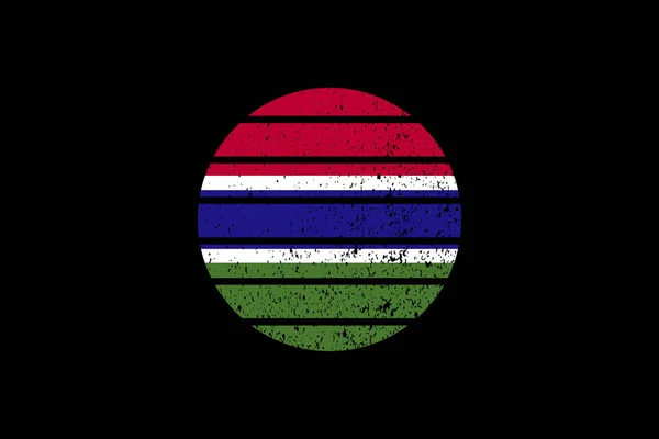 감비아 Gambia 깃발을 흔들었다 티셔츠 그래픽 포스터 백그라운드 사용됩니다 — 스톡 벡터