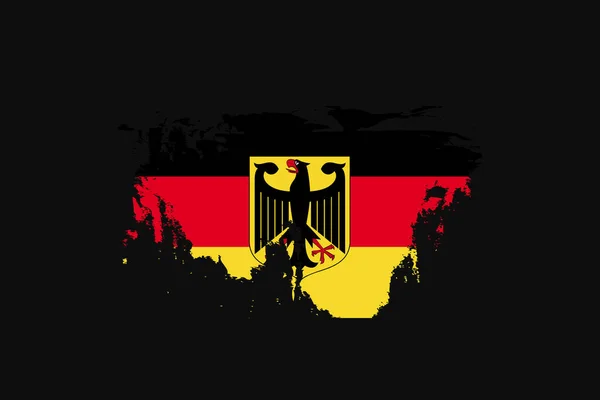Grunge Style Flag Germany Used Shirt Graphics Print Poster Background — Stock Vector