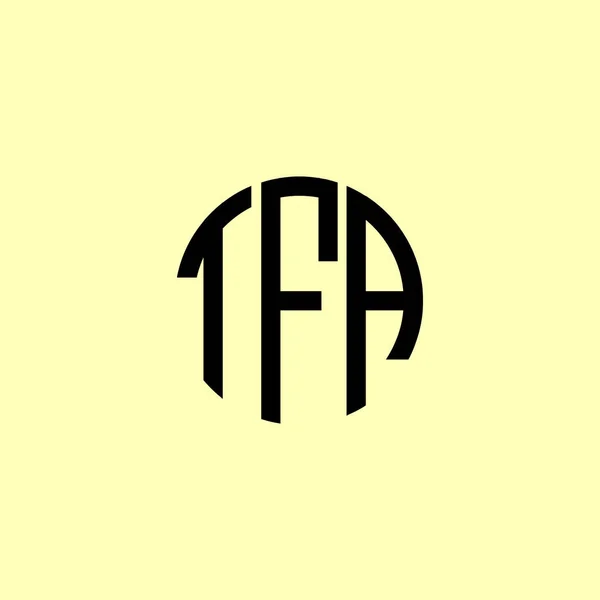 Creative Rounded Initial Letters Tfa Logo Het Zal Geschikt Zijn — Stockvector