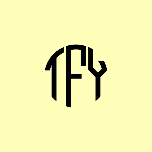 Creative Initial Letters Tfy Logo 会社やブランド名が最初のものを開始するのに適しています — ストックベクタ