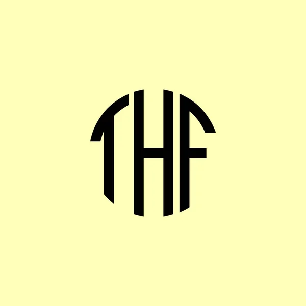 Creative Rounded Initial Letters Thf Logo 会社やブランド名が最初のものを開始するのに適しています — ストックベクタ