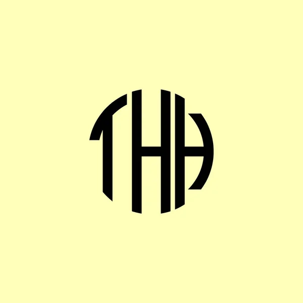 Creative Rounded Initial Letters Thh Logo 会社やブランド名が最初のものを開始するのに適しています — ストックベクタ