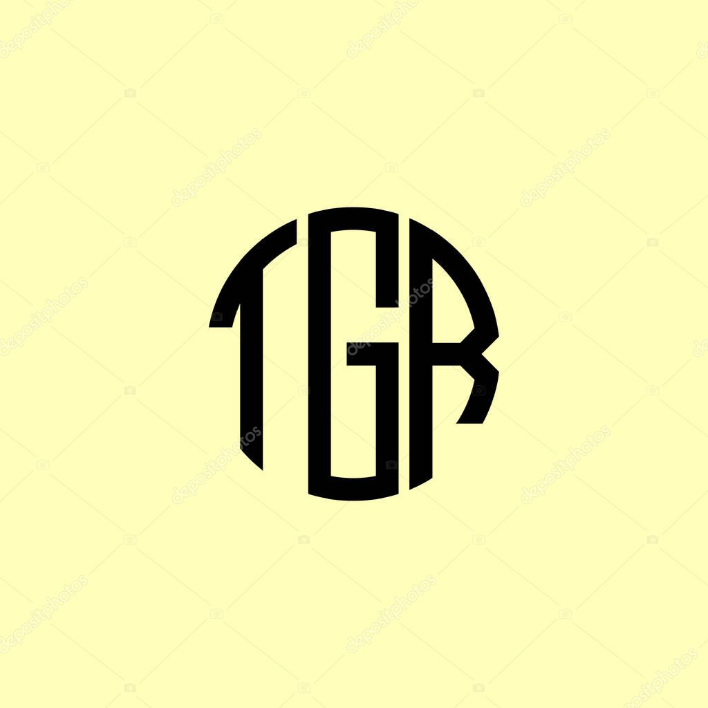Creative Rounded Initial Letters TGR Logo. It will be suitable for which company or brand name start those initial.