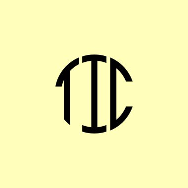 Yaratıcı Yuvarlak Baş harfler TIC logosu. Bu başlangıç için hangi şirket veya markanın adı uygun olacaktır.