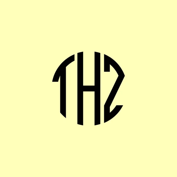 Lettres Initiales Arrondies Créatives Thz Logo Conviendra Pour Quelle Entreprise — Image vectorielle
