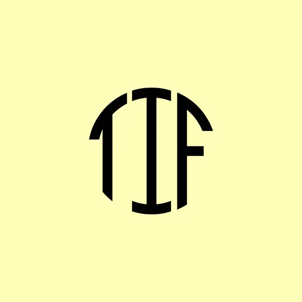 Creative Rounded Initial Letters Tif Logo Het Zal Geschikt Zijn — Stockvector