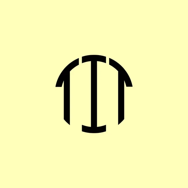 Kreative Runde Anfangsbuchstaben Tit Logo Wird Geeignet Sein Für Welches — Stockvektor